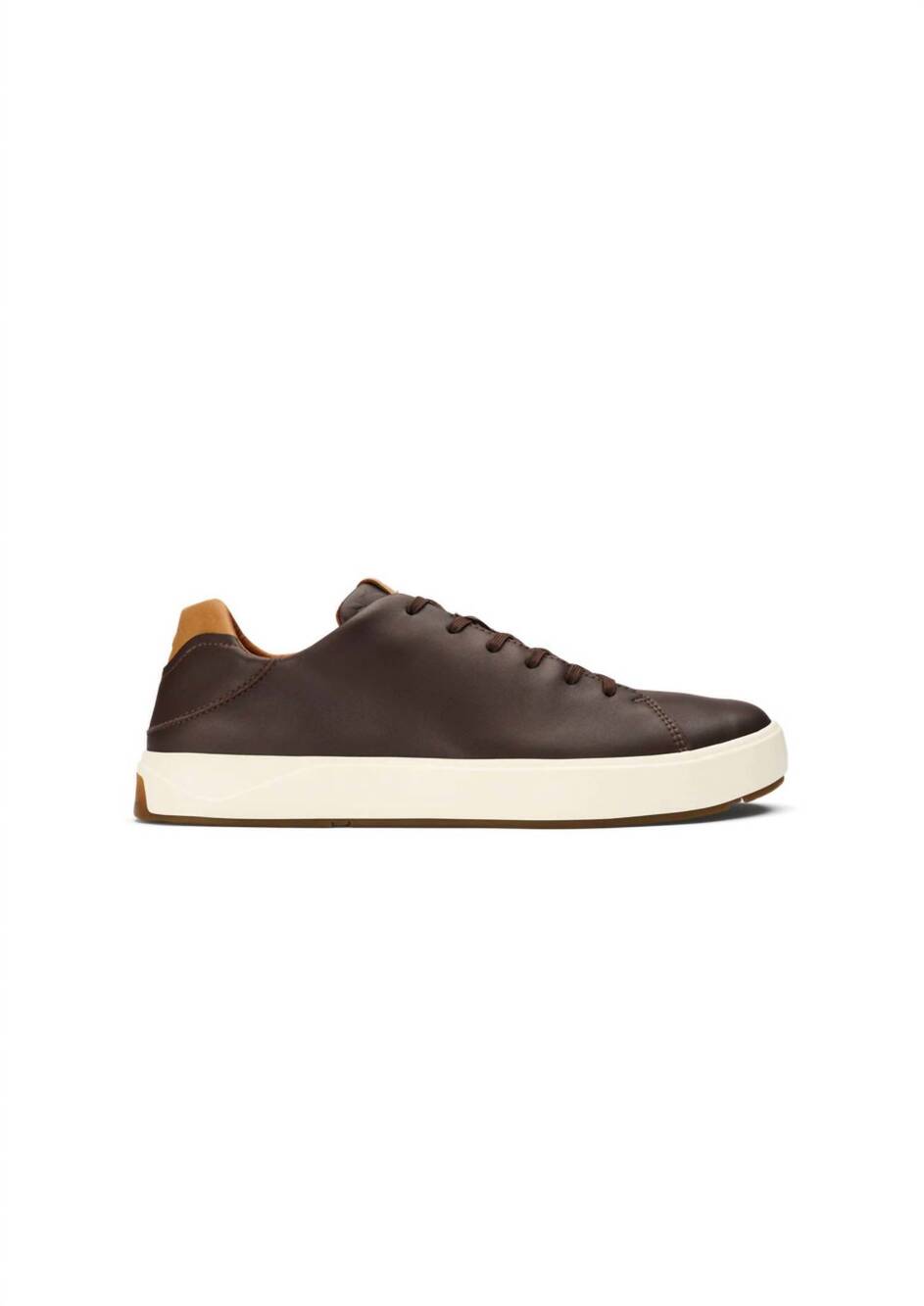 NEW OLUKAI men's lae' ahi li 'ili waterproof leather sneakers in dark java